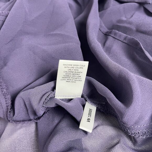 Boho Blouse Womens Large Purple Sheer Feminine Coquette Fairy Ruffle Sleeve - Picture 7 of 10